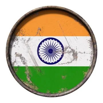 Old India flag Stock Illustration