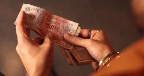 Old Indian Currency Stock Footage 320298110