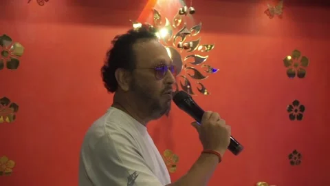 An Old Indian Man Singing Video stock 135379159