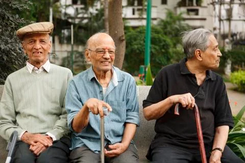 Old Indian men, elders Stock Photos