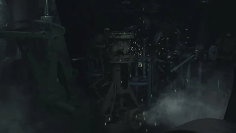 Old industrial hall echoes during early morning silently haunting visuals Stock Footage 339630886