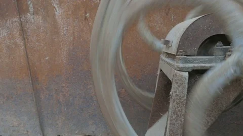 Old industrial machine with gears on the move Stock Footage 80466958
