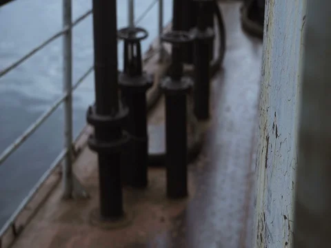 Old industrial ships deck Stock Footage 71867223