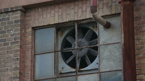 Old industrial ventilator Stock Footage 37227190