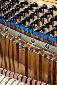 Old inside element piano Stock Photos