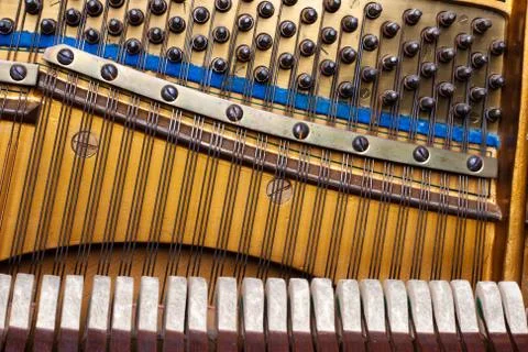 Old inside element piano Stock Photos