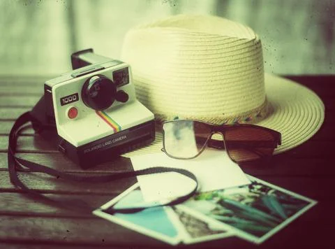 Old instant camera Stock Photos