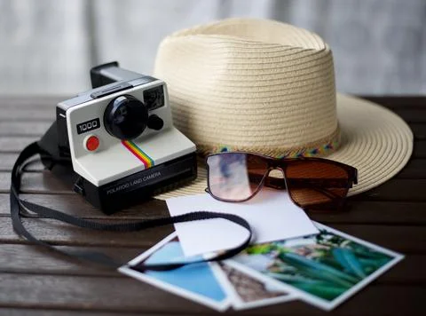 Old instant camera Stock Photos