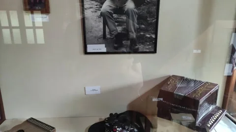 Old instruments in the "Schafferer Museum" in Pozuzo, Peru Stock Footage 283671652