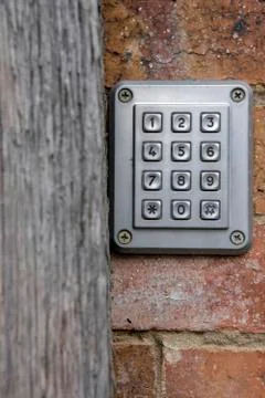 An old intercom in the entry of a house Stock Photos