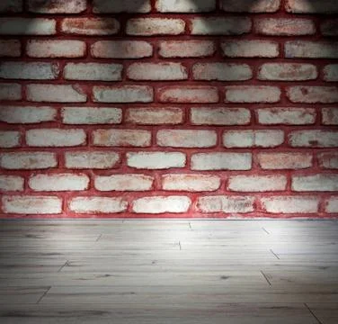 Old interior with brick wall Stock Photos