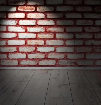 Old interior with brick wall Stock Photos