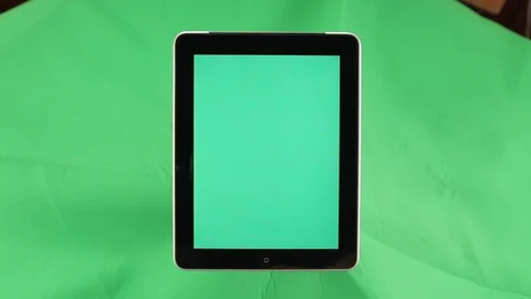 Old ipad. White hands interacting Stock Footage 121806802