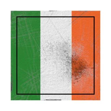 Old Ireland flag Stock Illustration