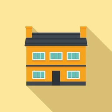 Old irish house icon flat . Pub leprechaun Stock Illustration