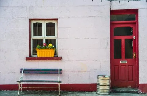 Old Irish pub background Stock Photos