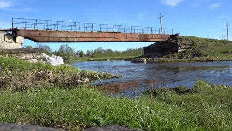 Old iron bridge Stock Footage 108685279