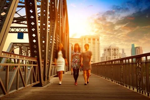 Old iron bridge Stock Photos