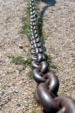 Old iron chain with rust Stock Photos