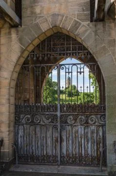 Old iron gates Stock Photos