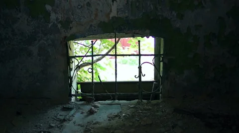 Old iron grill in the yard Video stock 57325161