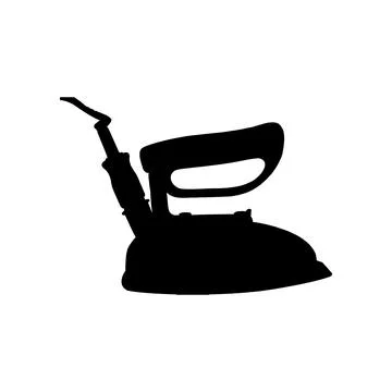 Old iron icon. Simple style a dry cleaning company big sale poster backgrou.. Stock-Illustration