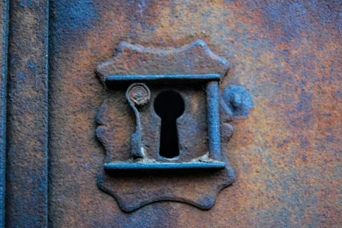 Old iron lock Stock Photos