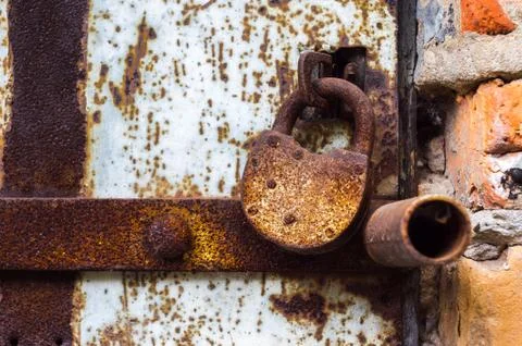 Old Iron Padlock 写真素材