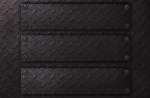 Old iron plate background image template And rust. The surface is rough, ther Stock Photos