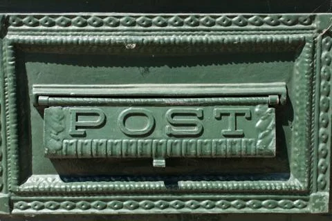 Old, iron postbox Stock Photos