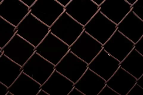 The old iron railing on a black background Stock Photos