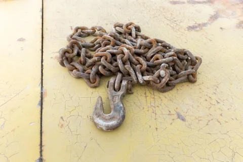 Old iron rusty chain. Foto stock