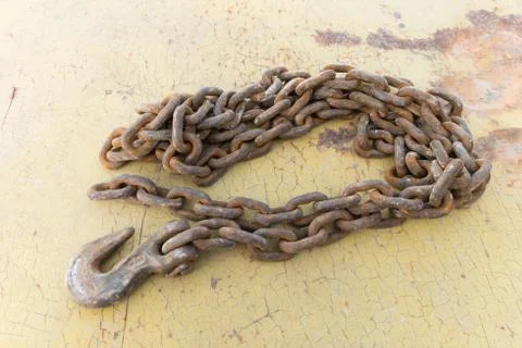 Old iron rusty chain. Foto stock