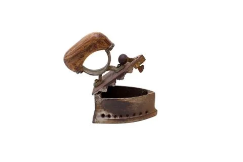 Old iron on white background Stock Photos