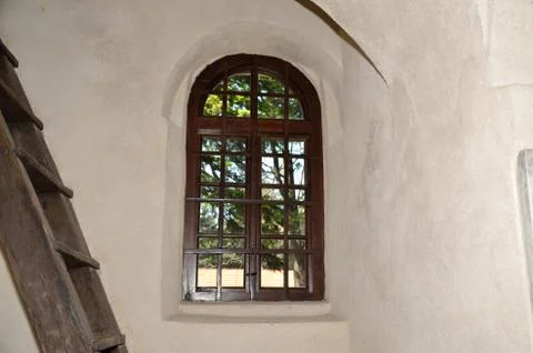 Old iron window Stock Photos