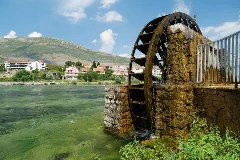 Old irrigation system wheel Stock Photos