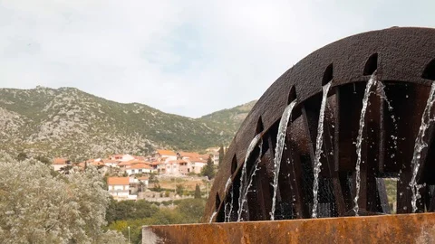 Old irrigation system wheel in Trebinje Stock Footage 112735255