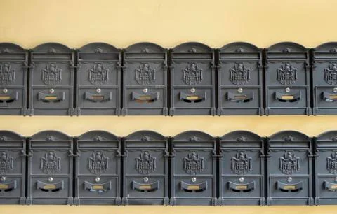 Old Italian mailboxes Stock Photos