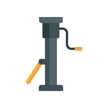 Old jack screw icon flat isolated vector Ilustração Stock