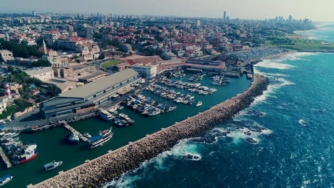 Old jaffa Port Stock Footage 81005146