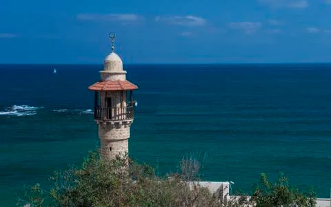 Old Jaffa seascape Stock Photos