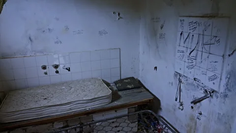 An old jail celle in a abandoned building Stock Footage 267329014