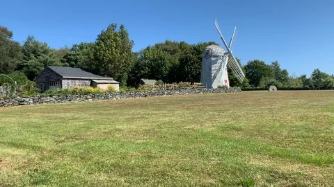 Old Jamestown Windmill - 4K Stock Footage 116346940