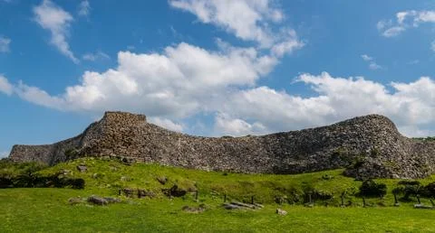 Old Japanese castle wall Foto stock