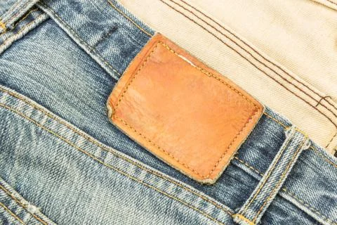 Old jeans label Stock Photos