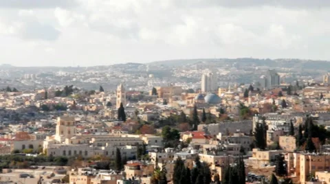 Old Jerusalem landscape Stock Footage 41854592