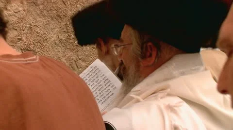 Old Jew Prays Stock Footage 10874461