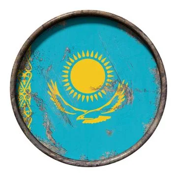 Old Kazakhstan flag Stock Illustration