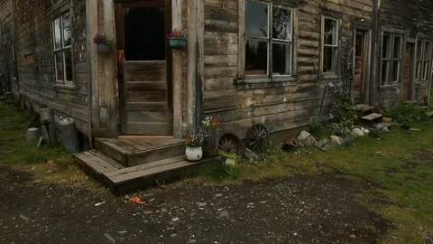 Old Kennecott Hardware Storefront in Wrangell St. Elias Alaska Stock Footage 121540106
