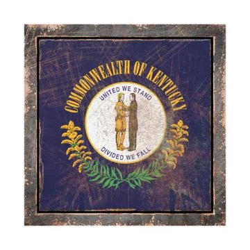Old Kentucky flag Stock Illustration